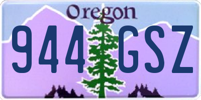 OR license plate 944GSZ