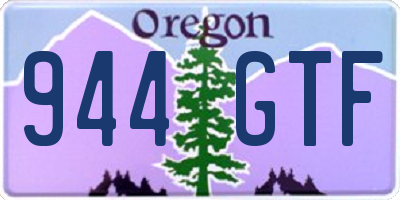 OR license plate 944GTF