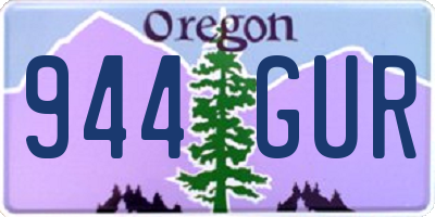 OR license plate 944GUR