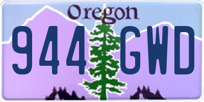 OR license plate 944GWD
