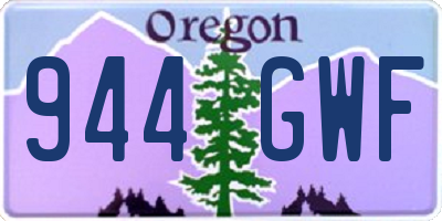OR license plate 944GWF