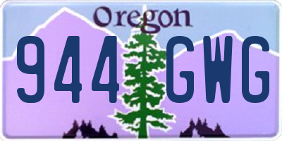 OR license plate 944GWG