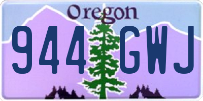 OR license plate 944GWJ