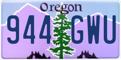 OR license plate 944GWU