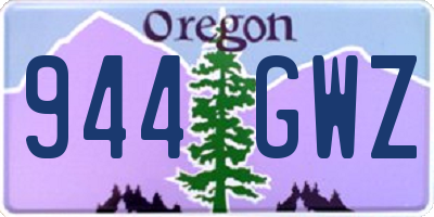 OR license plate 944GWZ