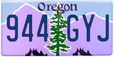OR license plate 944GYJ