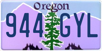 OR license plate 944GYL