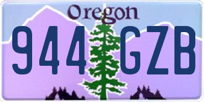 OR license plate 944GZB