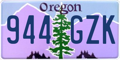 OR license plate 944GZK
