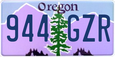 OR license plate 944GZR