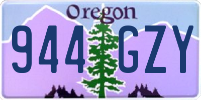 OR license plate 944GZY