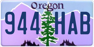 OR license plate 944HAB