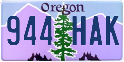 OR license plate 944HAK