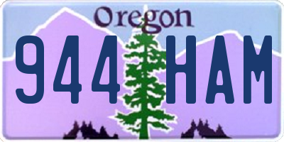 OR license plate 944HAM