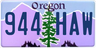 OR license plate 944HAW