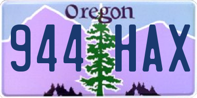 OR license plate 944HAX