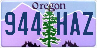 OR license plate 944HAZ