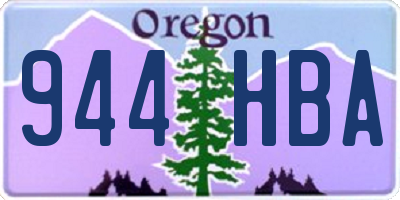 OR license plate 944HBA