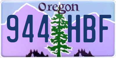 OR license plate 944HBF