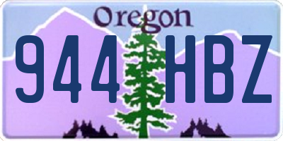 OR license plate 944HBZ