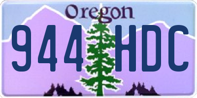 OR license plate 944HDC