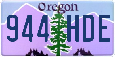OR license plate 944HDE