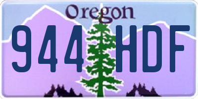 OR license plate 944HDF