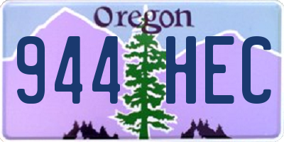 OR license plate 944HEC