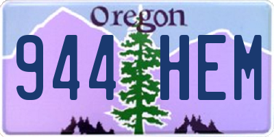 OR license plate 944HEM