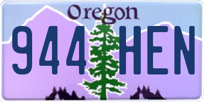 OR license plate 944HEN