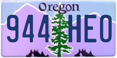OR license plate 944HEO