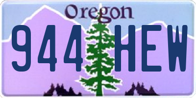 OR license plate 944HEW