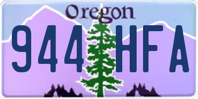 OR license plate 944HFA