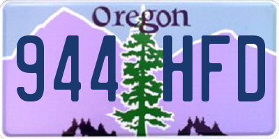 OR license plate 944HFD