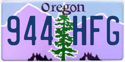 OR license plate 944HFG