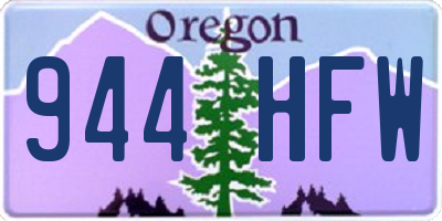 OR license plate 944HFW
