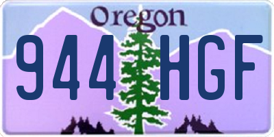 OR license plate 944HGF