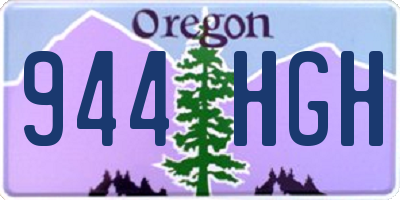 OR license plate 944HGH