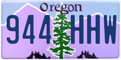 OR license plate 944HHW