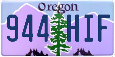 OR license plate 944HIF