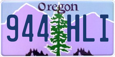 OR license plate 944HLI