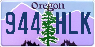 OR license plate 944HLK