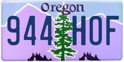 OR license plate 944HOF