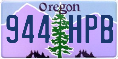 OR license plate 944HPB