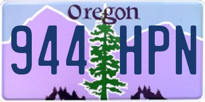 OR license plate 944HPN