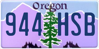 OR license plate 944HSB