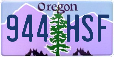 OR license plate 944HSF