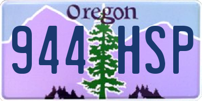 OR license plate 944HSP