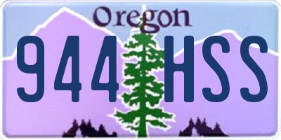 OR license plate 944HSS