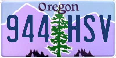 OR license plate 944HSV